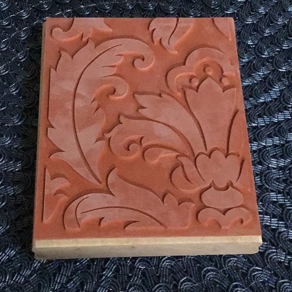 XLarge 6”x5” Stampin’ Up! Baroque Background Stamp - Picture 2 of 2